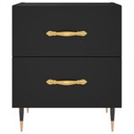 vidaXL Table de chevet noir 40x35x47 5 cm bois d’ingénierie