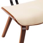 vidaXL Chaises à manger lot de 6 crème bois courbé et similicuir