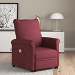 vidaXL Fauteuil de massage Rouge bordeaux Tissu