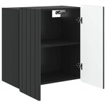 vidaXL Armoire Murale Noir 59 x 31 x 64 cm Bois d'ingénierie