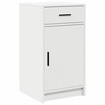 vidaXL Table de Toilette 3 Pièces Blanc 40 x 41 x 75 cm Bois d'ingénierie