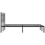 vidaXL Cadre de lit métal sans matelas avec tête de lit noir 120x200cm