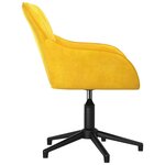 vidaXL Chaises pivotantes à manger lot de 2 Jaune Velours