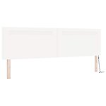 vidaXL Lit à ressorts avec matelas Blanc 200 x 200 cm Simili cuir