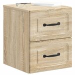vidaXL Cabinet de chevet mural Chêne Sonoma 34 5 x 33 x 40 cm