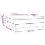 vidaXL Lit à sommier tapissier avec matelas Crème 140x190cm Similicuir