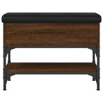 vidaXL Banc à chaussures chêne marron 62x32x45 cm bois d'ingénierie