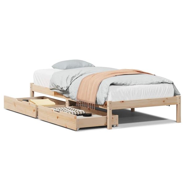 vidaXL Cadre de lit sans matelas 90x190 cm bois de pin massif