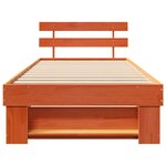 vidaXL Cadre de lit Marron cire 90 x 190 cm Bois massif en pin