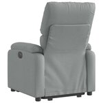 vidaXL Fauteuil inclinable électrique gris clair tissu