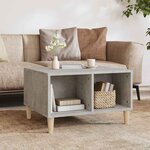 vidaXL Table basse Gris béton 60x50x36 5 cm Bois d'ingénierie
