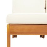 vidaXL Salon de jardin avec coussins 5 Pièces Bois d'acacia solide