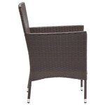 vidaXL Ensemble de salle à manger de jardin 5 Pièces Marron