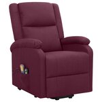 vidaXL Fauteuil de massage Violet Tissu