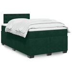 vidaXL Sommier à lattes de lit avec matelas vert foncé 120x190 cm