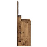 Table de maquillage vidaXL avec des lumières LED  style bois ancien  dimensions 79x41x135 cm