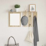 vidaXL Porte-manteau mural avec étagère Chêne sonoma 85 x 10 x 45 cm