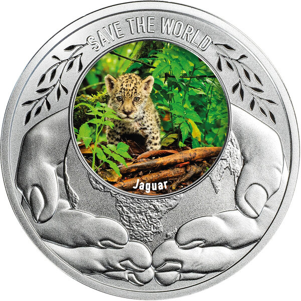 Monnaie JAGUAR Save the World Argent 500 Francs Cameroon 2026 (PRÉCOMMANDE)