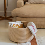 Panier de rangement pour jouets doré Ø 35 x 20 cm