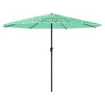 vidaXL Parasol de jardin avec mât en acier vert 388x388x248 cm