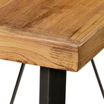 Vidaxl table de bar teck recyclé massif 150 x 70 x 106 cm