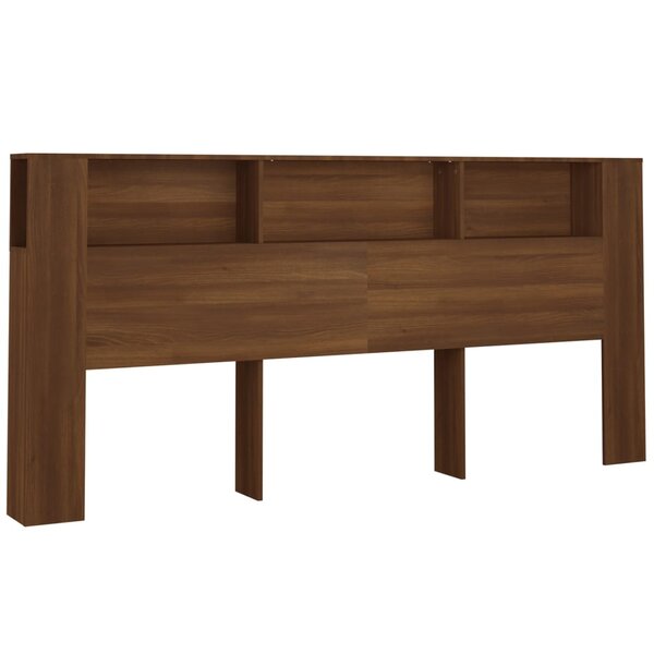 vidaXL Armoire de tête de lit Chêne marron 220x18 5x104 5 cm