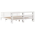 vidaXL Cadre de lit avec tête de lit sans matelas blanc 180x200 cm