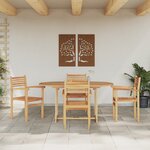 vidaXL Ensemble de salle à manger pour jardin 5 Pièces Marron