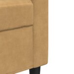 vidaXL Canapé à 2 places Marron 140 cm Velours