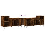 vidaXL Meuble TV Chêne fumé 100x35x55 cm Bois d'ingénierie