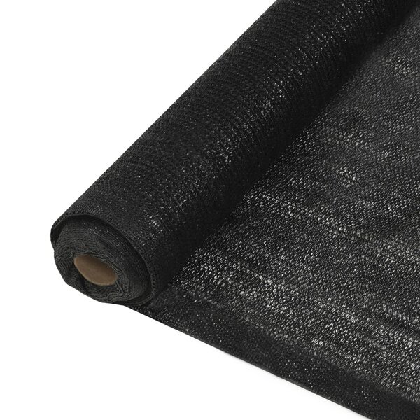 vidaXL Filet brise-vue PEHD 1 5 x 25 m Noir