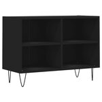 vidaXL Meuble TV noir 69 5 x 30 x 50 cm bois d'ingénierie