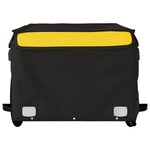 vidaXL Remorque de vélo noir et jaune 45 kg fer