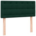 vidaXL Sommier à lattes de lit et matelas vert foncé 90x210 cm velours