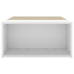 Vidaxl table basse blanc et chêne sonoma 90x67x33 cm aggloméré