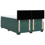 vidaXL Sommier à lattes de lit et matelas Vert foncé 160x200cm Velours