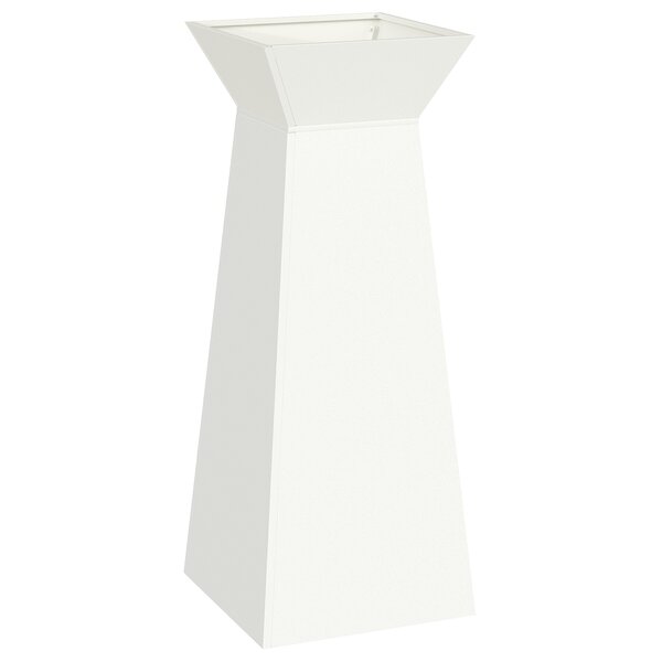 vidaXL Potte de jardin Pillar avec bol blanc 40x40x100 cm en acier.