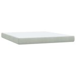 vidaXL Sommier à lattes de lit et matelas et LED gris clair 180x210cm velours