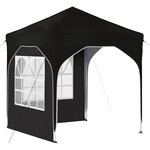 vidaXL Tente de fête pop-up 192 x 192 x 245 cm Noir