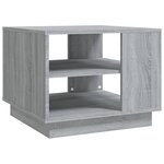 vidaXL Table basse sonoma gris 55x55x43 cm bois d'ingénierie
