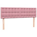 vidaXL Sommier à lattes de lit avec matelas et LED rose 140x210 cm velours