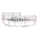 vidaXL Cadre de lit Bois massif 120x200 cm