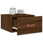 vidaXL Tables de chevet murales 2 Pièces chêne marron 35x35x20 cm