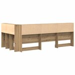 vidaXL Tête de lit de rangement avec étagère chêne artisanal 80 cm