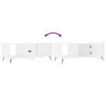 vidaXL Table basse Blanc brillant 102x50x40 cm Bois d'ingénierie