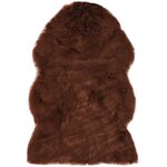vidaXL Tapis 60 x 90 cm Peau de mouton synthétique Marron