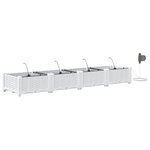 vidaXL Jardinières de jardin 1 pc Blanc 160 x 40 x 22 cm Plastique