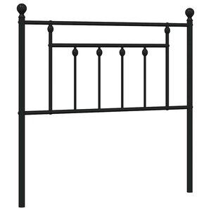 vidaXL Tête de lit de remplacement métal noir 90 cm