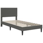 vidaXL Cadre de lit Gris foncé 90 x 200 cm Tissu en velours côtelé