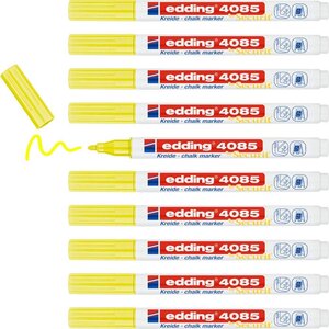 Marqueur Craie Liquide 4085 Jaune fluo Pointe Ronde 1-2 mm x 10 EDDING